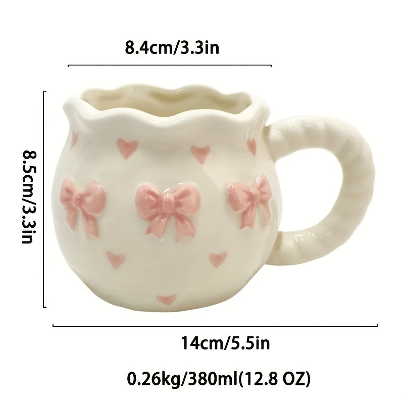Cute Porcelain Mug Blue Rose Wavy