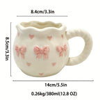 Cute Porcelain Mug Blue Rose Wavy