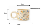 Cute Porcelain Mug Thank You Cream