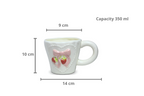 Cute Porcelain Mug 3D Strawberry Pink