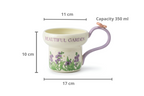 Cute Porcelain Mug Lavender Purple Butterfly