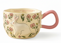 Ceramic Mug Rabbit & Flowers - Pink | مج سيراميك أرنب وزهور - وردي