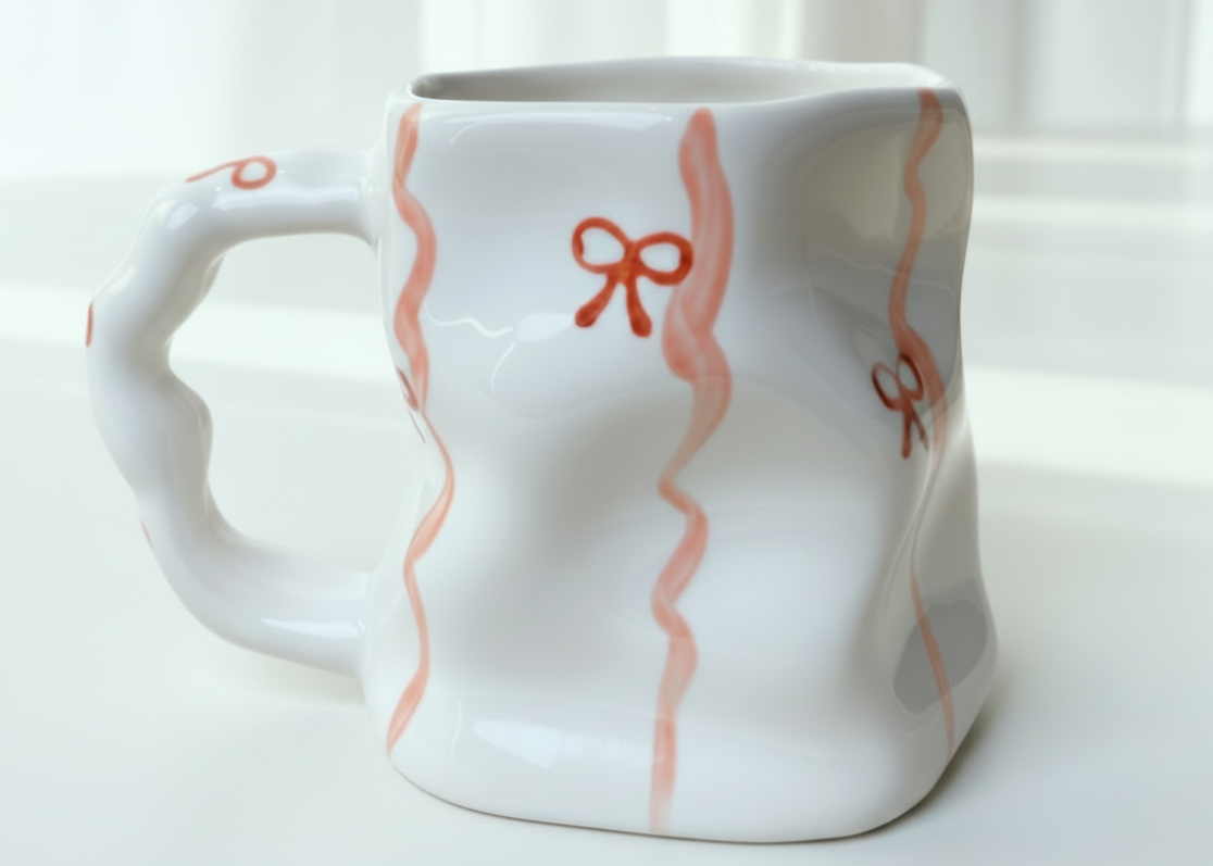 Porcelain Mug – Lovely Cat Party Hat | ماج بورسيلين – قطة لطيفة بقبعة حفلة