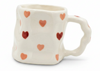 Cute Porcelain Mug Pink Red Hearts