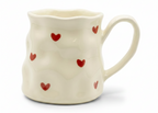 Cute Porcelain Mug Mini Red Hearts