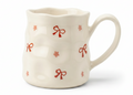 Cute Porcelain Mug Bows Stars Pink