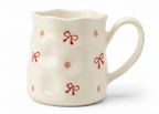 Cute Porcelain Mug Bows Stars Pink