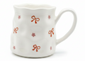 Cute Porcelain Mug Bows Stars Pink Tall