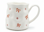 Cute Porcelain Mug Bows Stars Pink Tall