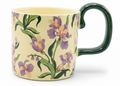 Cute Porcelain Mug Iris Floral Cream