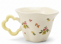 Cute Porcelain Mug Wildflowers Cream Yellow
