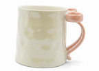 Cute Porcelain Mug Bow Handle Pink