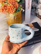 Cute Porcelain Mug Blue Forget-Me-Not