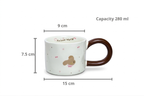 Cute Porcelain Mug Puppy Pink Bow