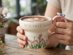 Cute Porcelain Mug Calla Lily Butterfly