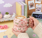 Cute Porcelain Mug Tulip Scatter Pink