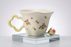 Cute Porcelain Mug Wildflowers Cream Yellow