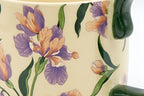Cute Porcelain Mug Iris Floral Cream