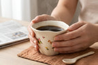 Cute Porcelain Mug Wildflowers Cream Yellow