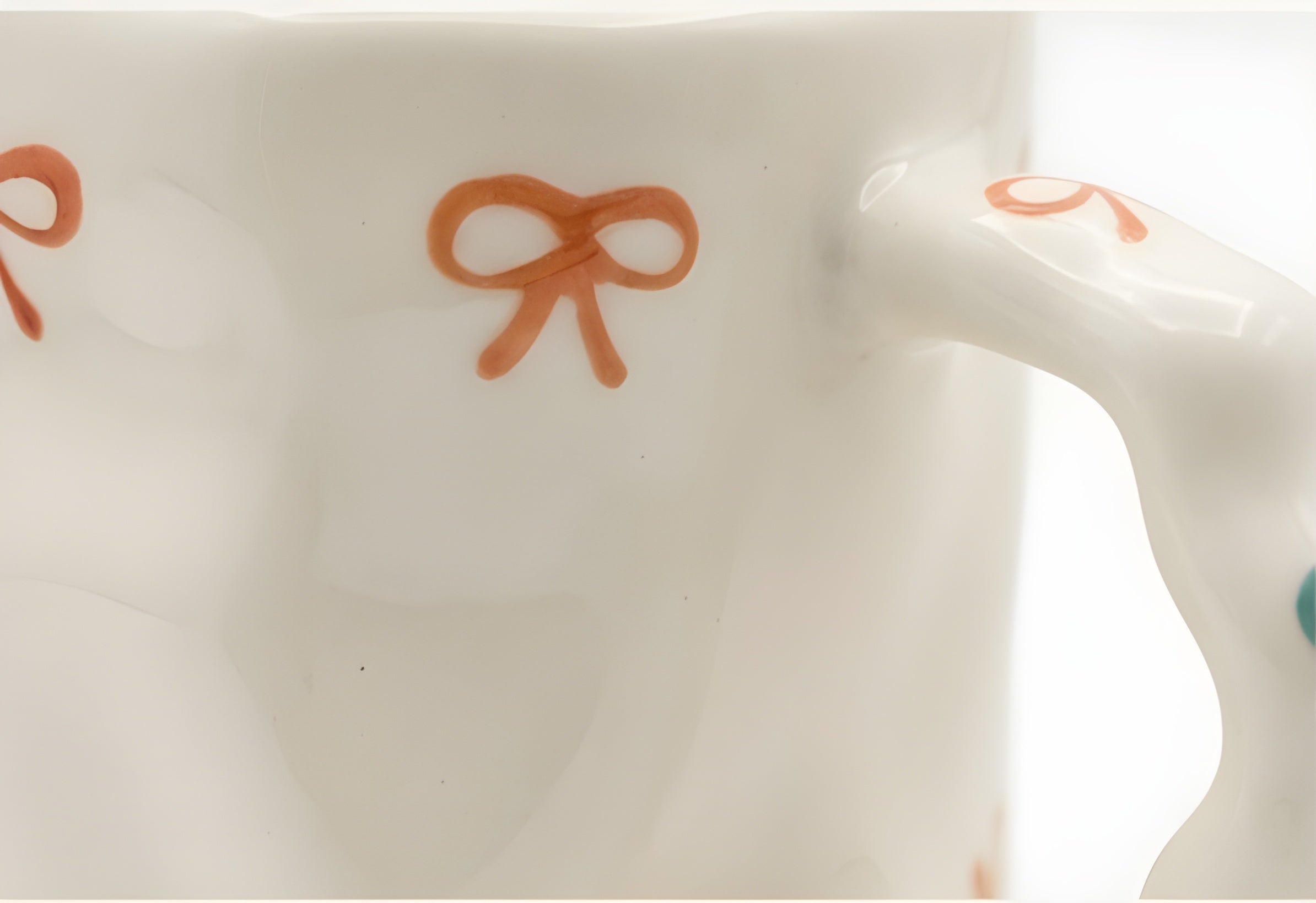 Cute Porcelain Mug Colorful Bows