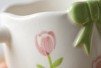Cute Porcelain Mug 3D Green Bow