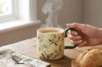 Cute Porcelain Mug Magnolia Floral Cream