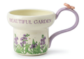 Cute Porcelain Mug Lavender Purple Butterfly