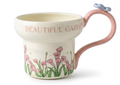 Cute Porcelain Mug Calla Lily Butterfly