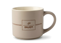 Enjoy Matte Beige Porcelain Mug - Minimal Classic