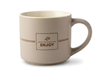 Enjoy Matte Beige Porcelain Mug - Minimal Classic