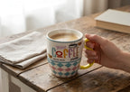 Fresh Coffee Special Brew Porcelain Mug - Yellow Handle