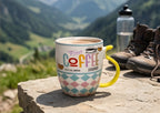 Fresh Coffee Special Brew Porcelain Mug - Yellow Handle