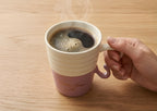 Coffee Time Two-Tone Porcelain Mug - Purple and Cream
