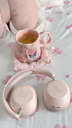 Cute Porcelain Mug Handmade Floral Pink