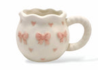 Cute Porcelain Mug Blue Rose Wavy
