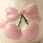 Cute Pink Heart Handle Porcelain Mug