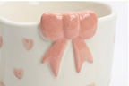 Cute Porcelain Mug 3D Pink Bow