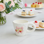Cute Porcelain Mug 3D Strawberry Pink