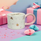 Cute Porcelain Mug Bear Bunny Pink