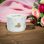 Cute Porcelain Mug Puppy Pink Bow