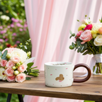 Cute Porcelain Mug Puppy Pink Bow