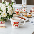 Cute Porcelain Mug 3D Strawberry Red