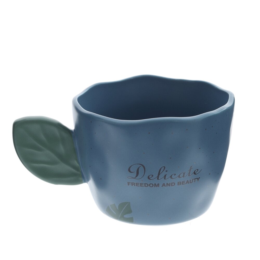 مج بورسيلين بتصميم Line Art امرأة - سكاي بلو