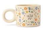 Cute Porcelain Mug Thank You Cream