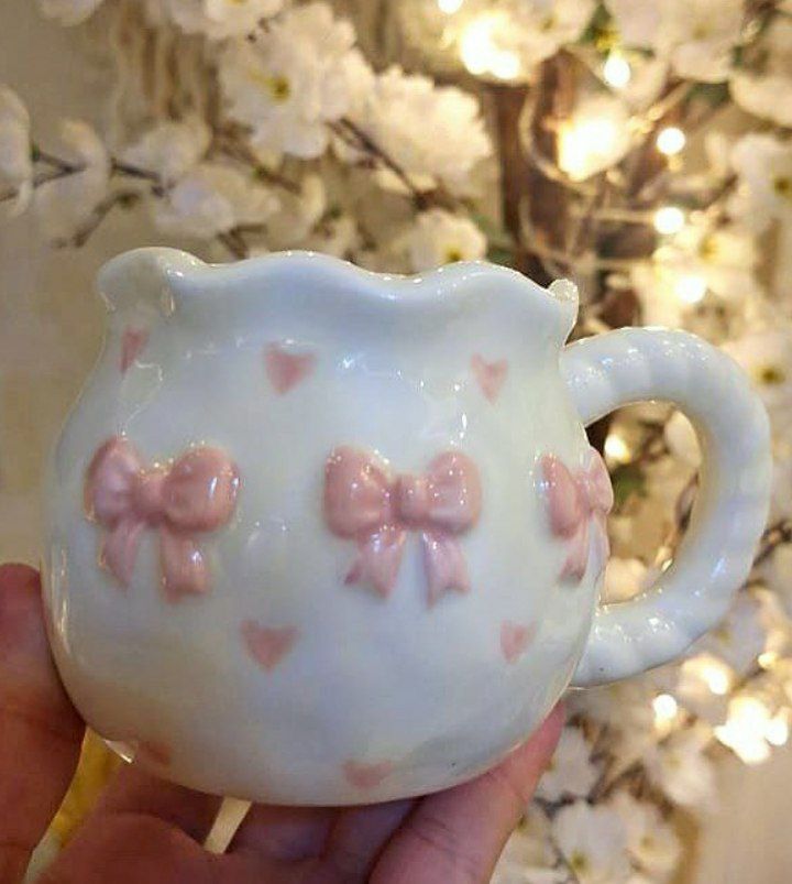 Cute Porcelain Mug Blue Rose Wavy