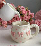 Cute Porcelain Mug Blue Rose Wavy