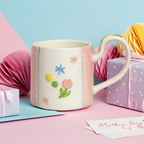 Cute Porcelain Mug 3D Flowers Pink